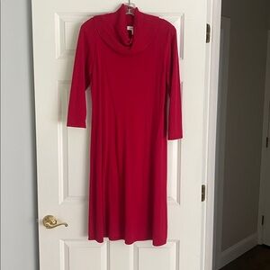 Nine West Red Cowl Neck Sheath Dress